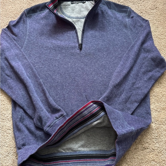 Bugatchi Quarter Zip Pullover Sweatshirt - Picture 5 of 7